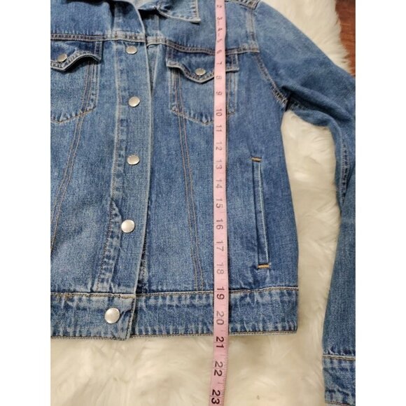 Rag & Bone 100% Cotton Long Sleeve Nico Denim Y2K Jacket Worn Indigo Size XS - Picture 7 of 10